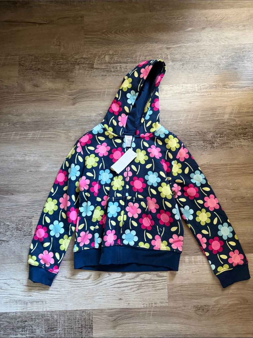NWT Gymboree Full Zip Up Floral Hoodie Jacket